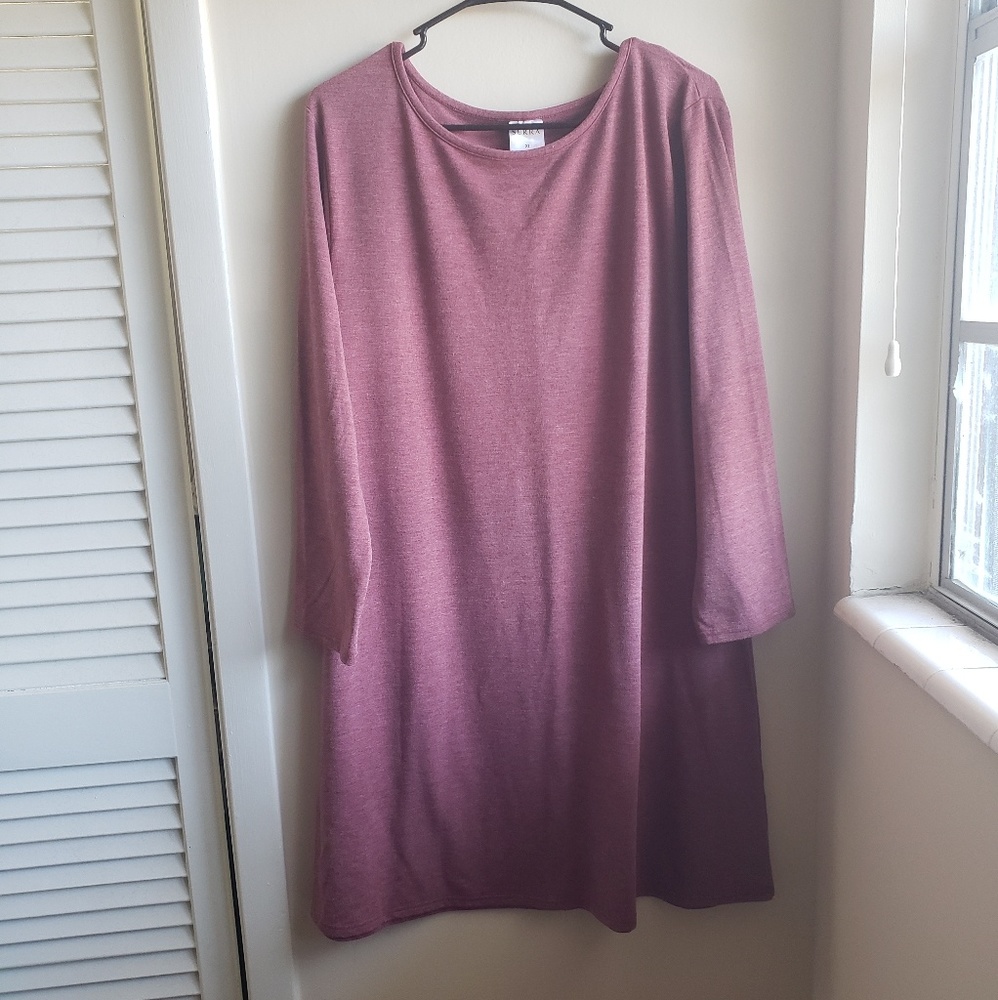 Serra Red Long Sleeve Dress